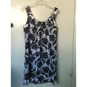 White House Black Market - Black Floral Sheath Dress Sz S
